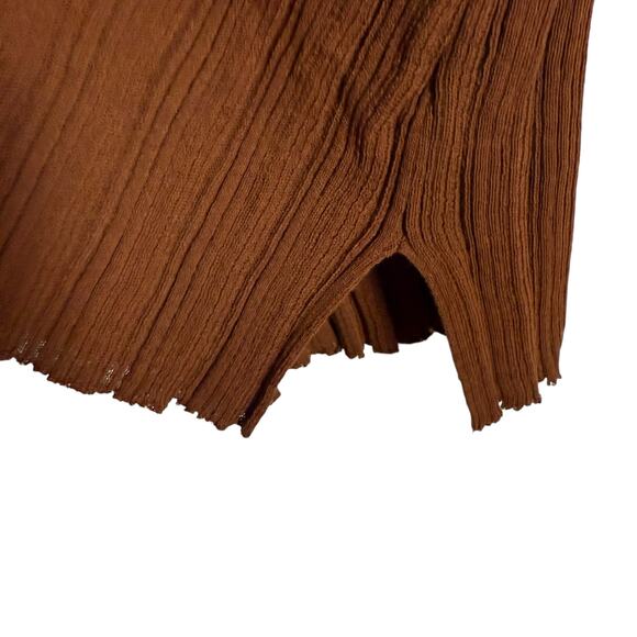 L*Space Wailea Coffee Brown Cover Up O-Ring Long Sleeve Mini Dress Size Medium - Picture 6 of 12